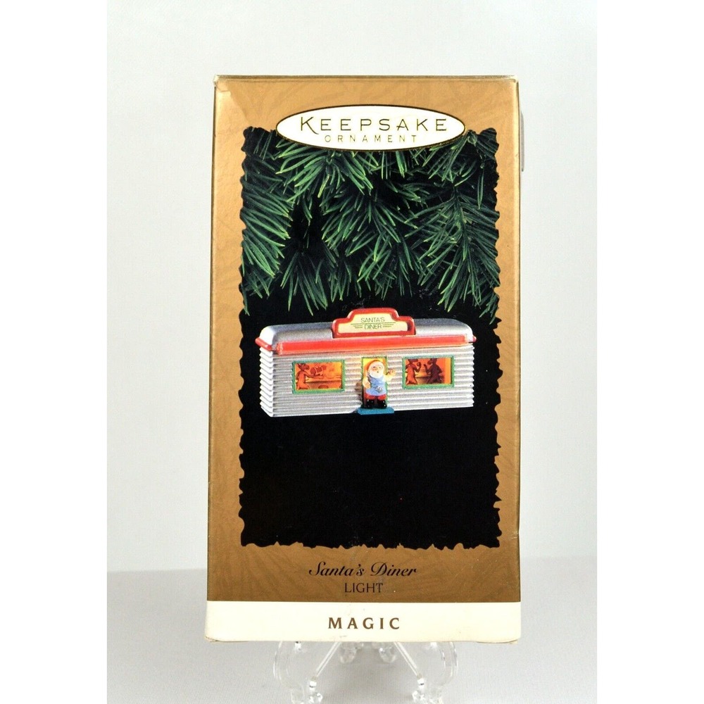 Vintage Hallmark Magic Keepsake Santa's Diner Light - Light - 1995